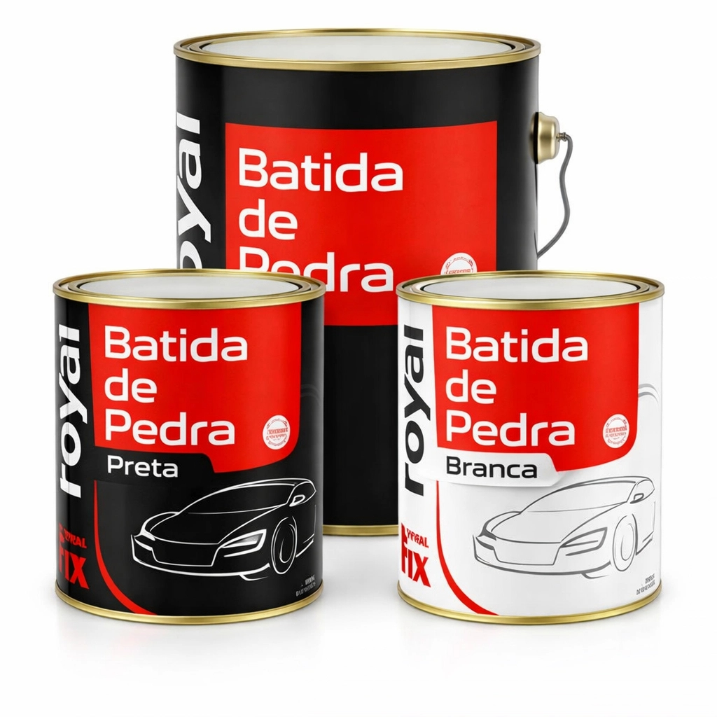Batida Pedra Durabilidade E Qualidade Royalfix Preto 900ml