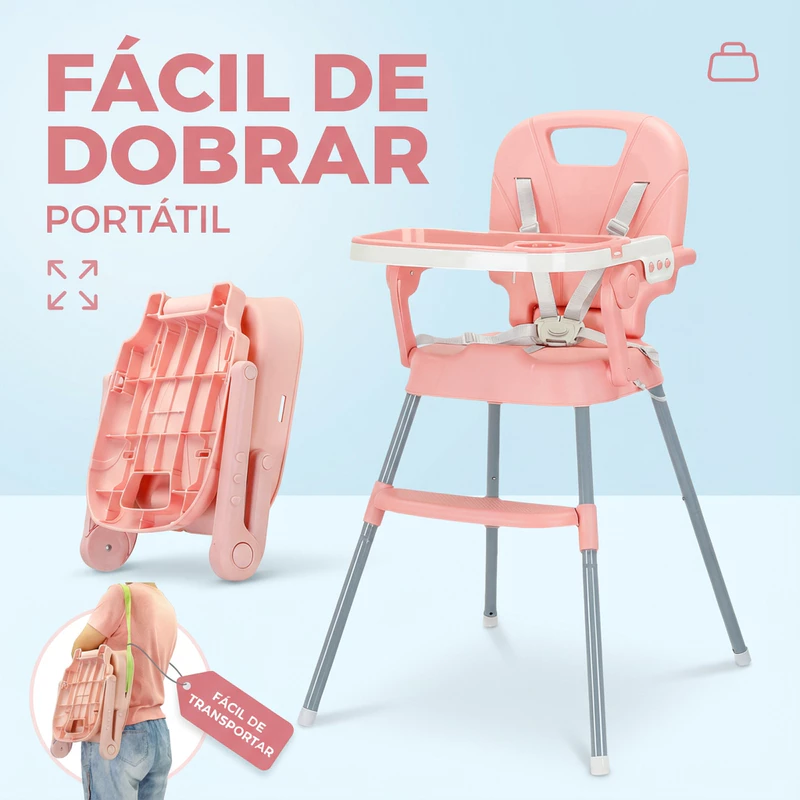 Cadeira de Alimentação Dobrável e Desmontável para Bebê Segurol — foto 8