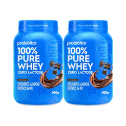 Kit 2x Whey Protein 100% Pure Zero Lactose - 900g cada - Probiótica