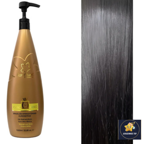 Ouro 24K Gold OuroDefrizz 1L Progressiva Clorofitum Sem Formol Brilho e Alisamento