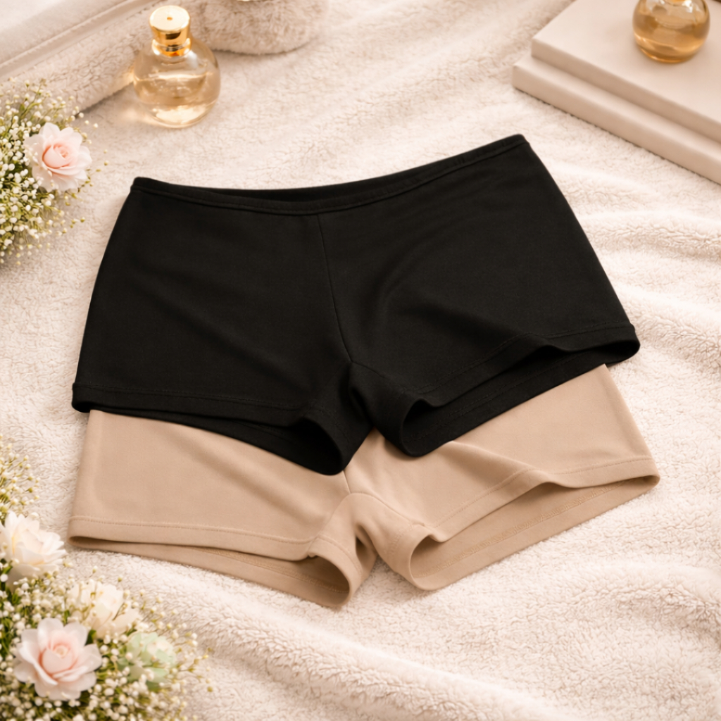 Kit 2 Shorts Segunda Pele Feminino Shortinho Anágua Íntimo para Usar por Baixo de Saias e Vestidos