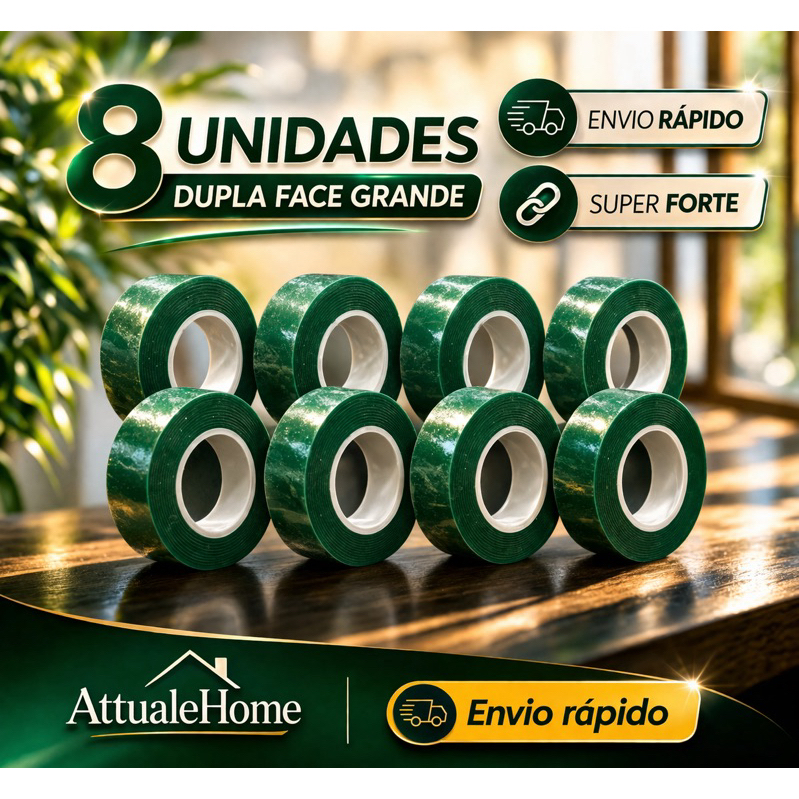 Kit Rolos Fita Dupla Face - Dupla Face Para Parede - Fita Adesiva  Extra Forte Transparente em Oferta na Shopee
