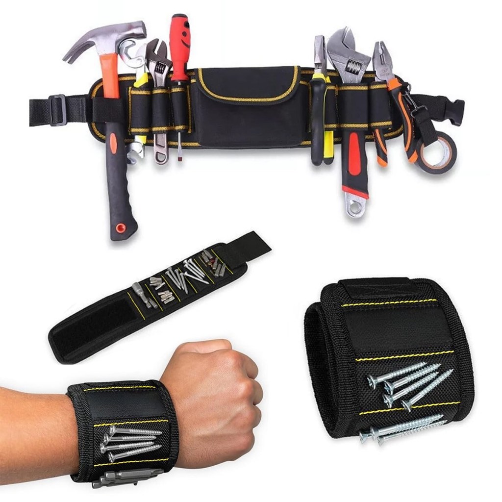 Cinto Cinturão De Carpinteiro Suporte Ferramentas Pulseira Magnética Eletricista Pedreiro Gesseiro Multiuso Bolsa para