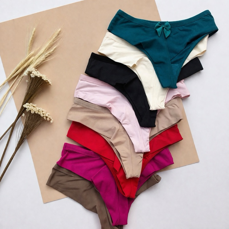 kit 10 Calcinha Lingerie Feminina Fio Duplo Microfibra Forro 100% algodão