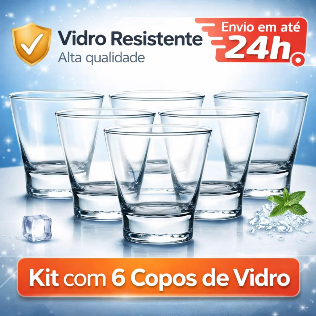 Copo Whisky 350ml Clássico Negroni Nadir Ilhabela Rocks Kit com 2, 3, 4, 5 ou 6 Vidro Resistente Drink Bar Restaurante em Oferta na Shopee