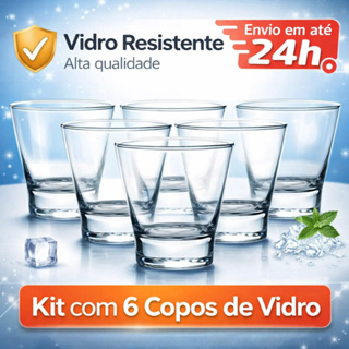 Copo Whisky 350ml Clássico Negroni Nadir Ilhabela Rocks Kit com 2, 3, 4, 5 ou 6 Vidro Resistente Drink Bar Restaurante em Oferta na Shopee