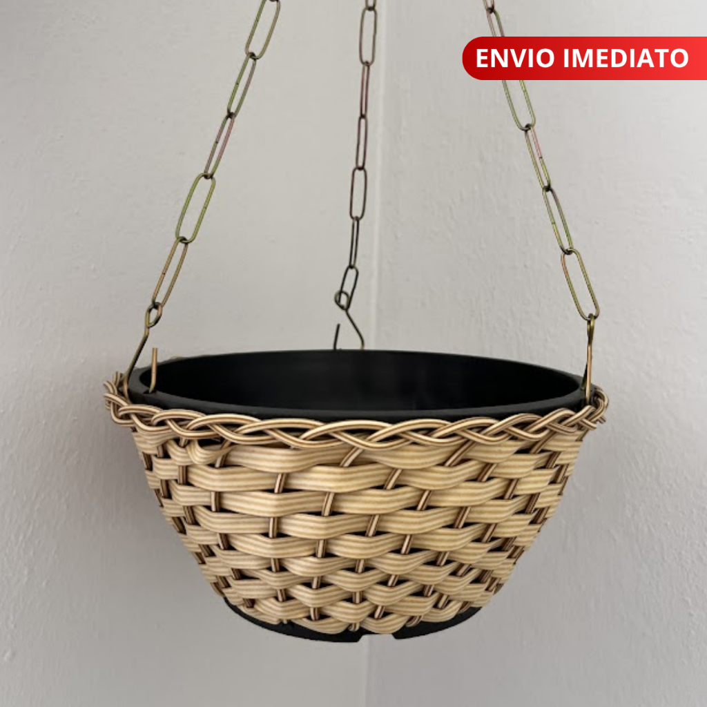 Vaso De Planta Cuia Pendurar Grande Suspenso Com Corrente