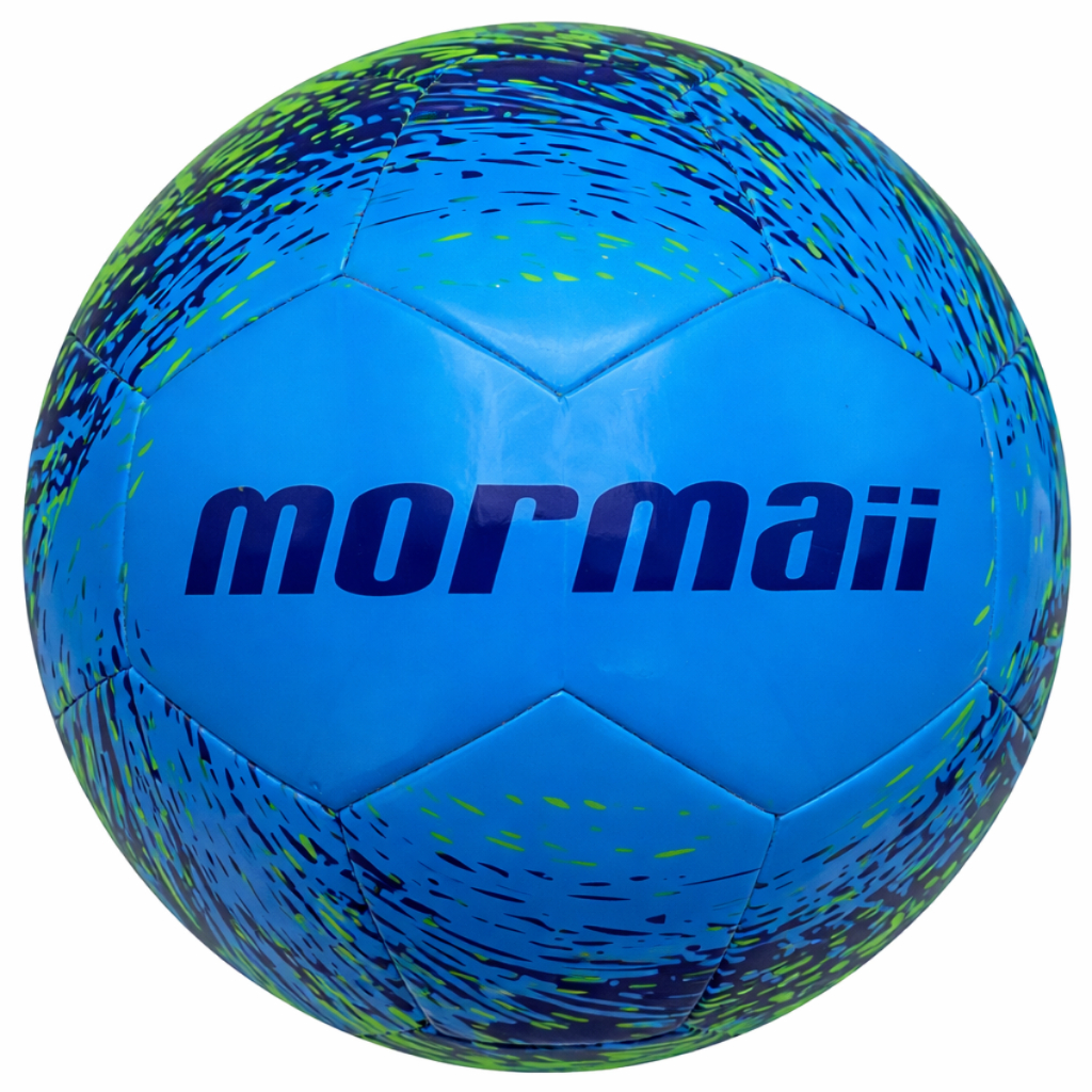 Bola De Futebol Campo Mormaii FC5-225-GRFL Spin Training Azul e Verde