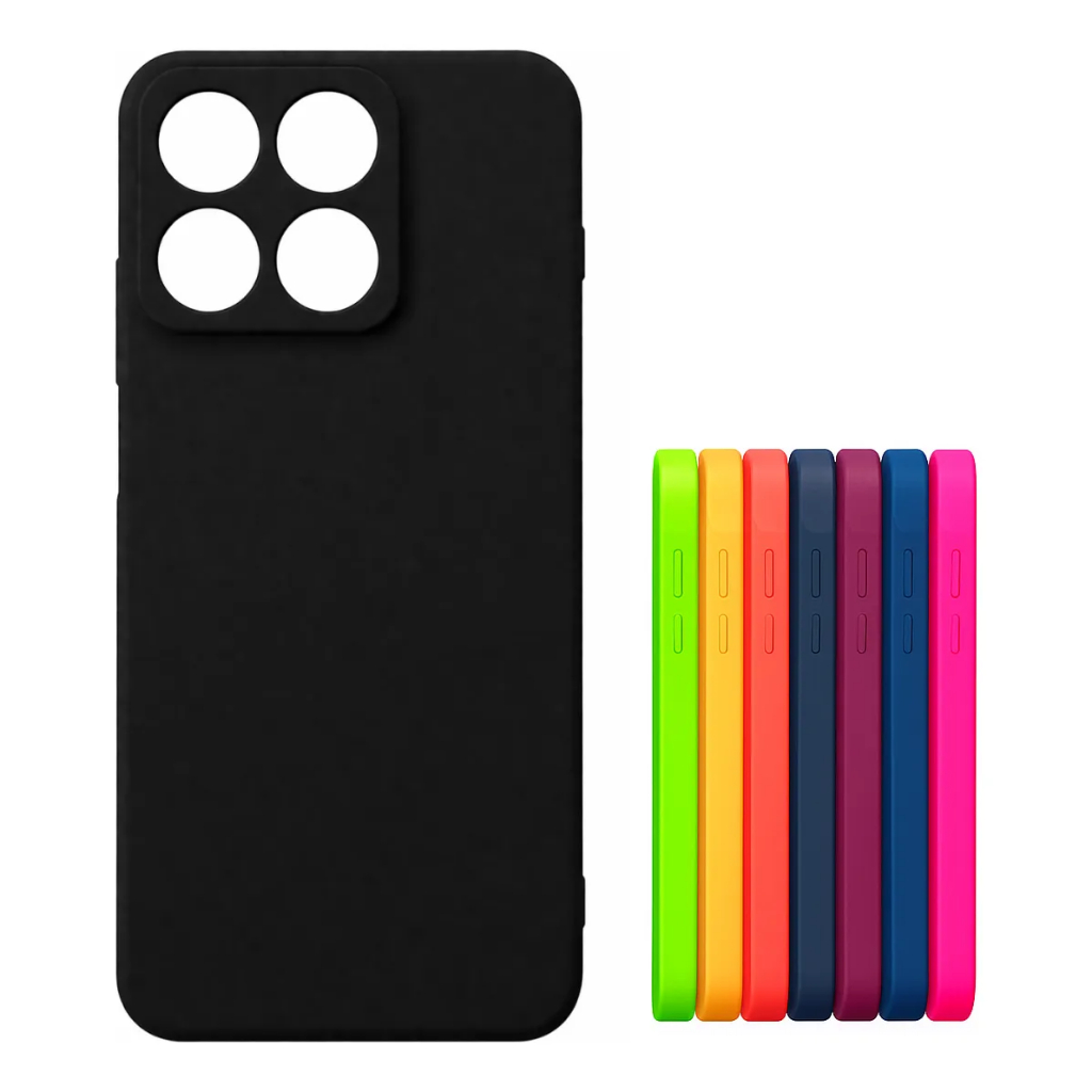 Kit 2X1 Motorola Moto Signature 5G - Capa Silicone Colorida Veludo 3D + Película Ceramica 9D