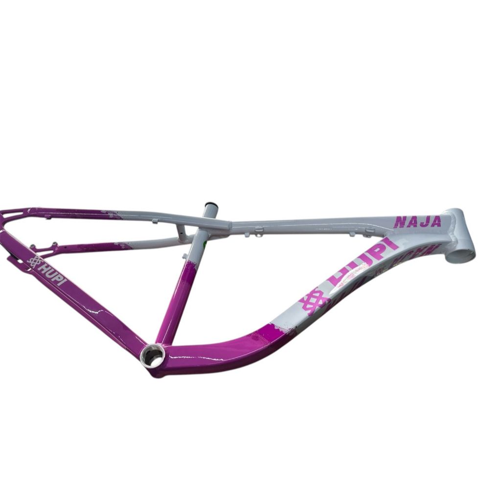 Quadro Hupi Naja v9  branco/rosa grau wheeling