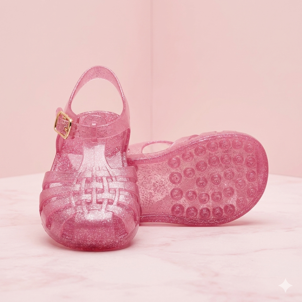 Sandália Xereta Bebê Infantil Menina Antiderrapante Leve Confortável Glitter