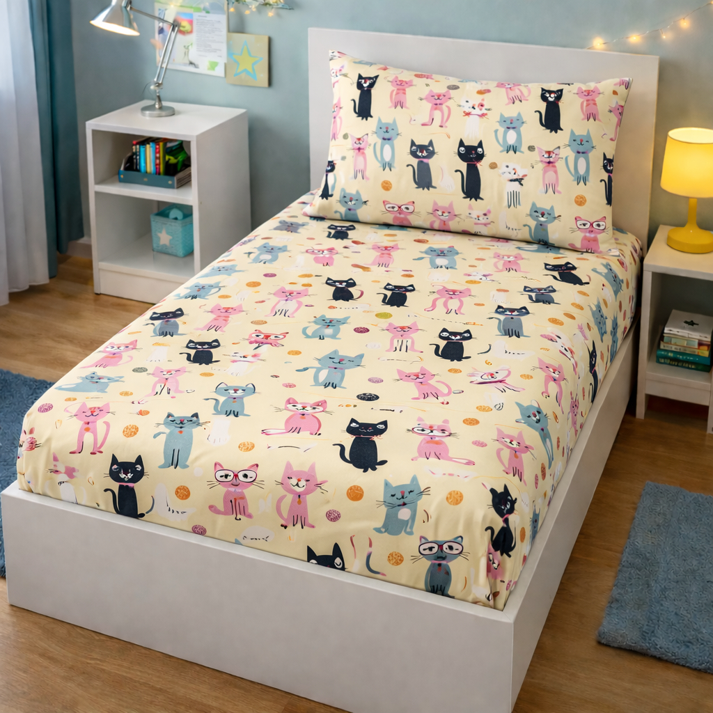 Lençol Solteiro Infantil 2 Peças Fronha e Lençol de Elástico -INFANTIL