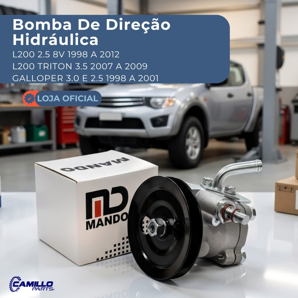 Bomba Hidráulica Direção Mitsubishi L200 Triton Galloper 2.5 3.0 3.5 Mando Premium