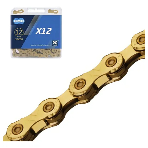 Corrente Kmc 12v 126 Elos Gold Compativel Shimano Sram