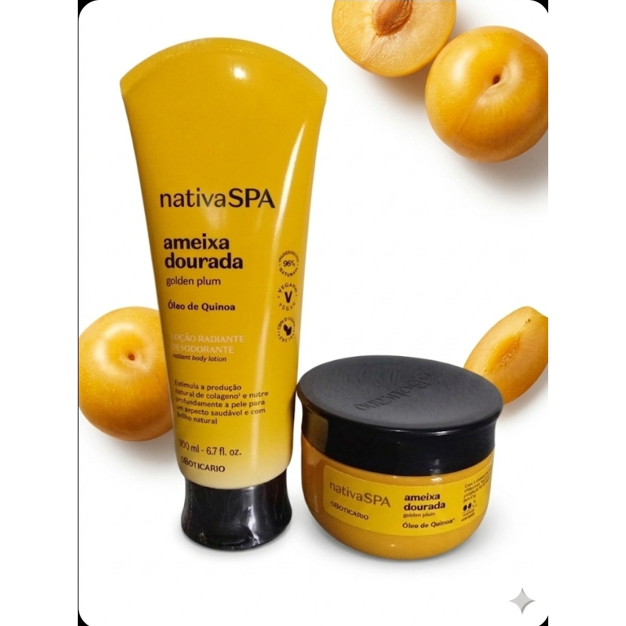 Kit Nativa SPA Ameixa Dourada Hidratante + Esfoliante Corporal O Boticário