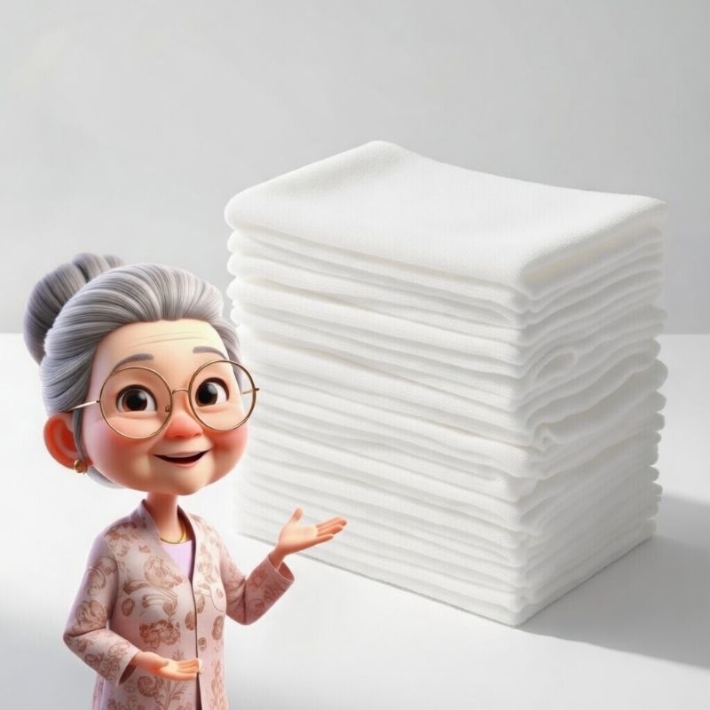 Toalhas Lenço Descartáveis Para Banho de Leito e Limpeza Corporal De Alta Absorção Tamanho 28x26