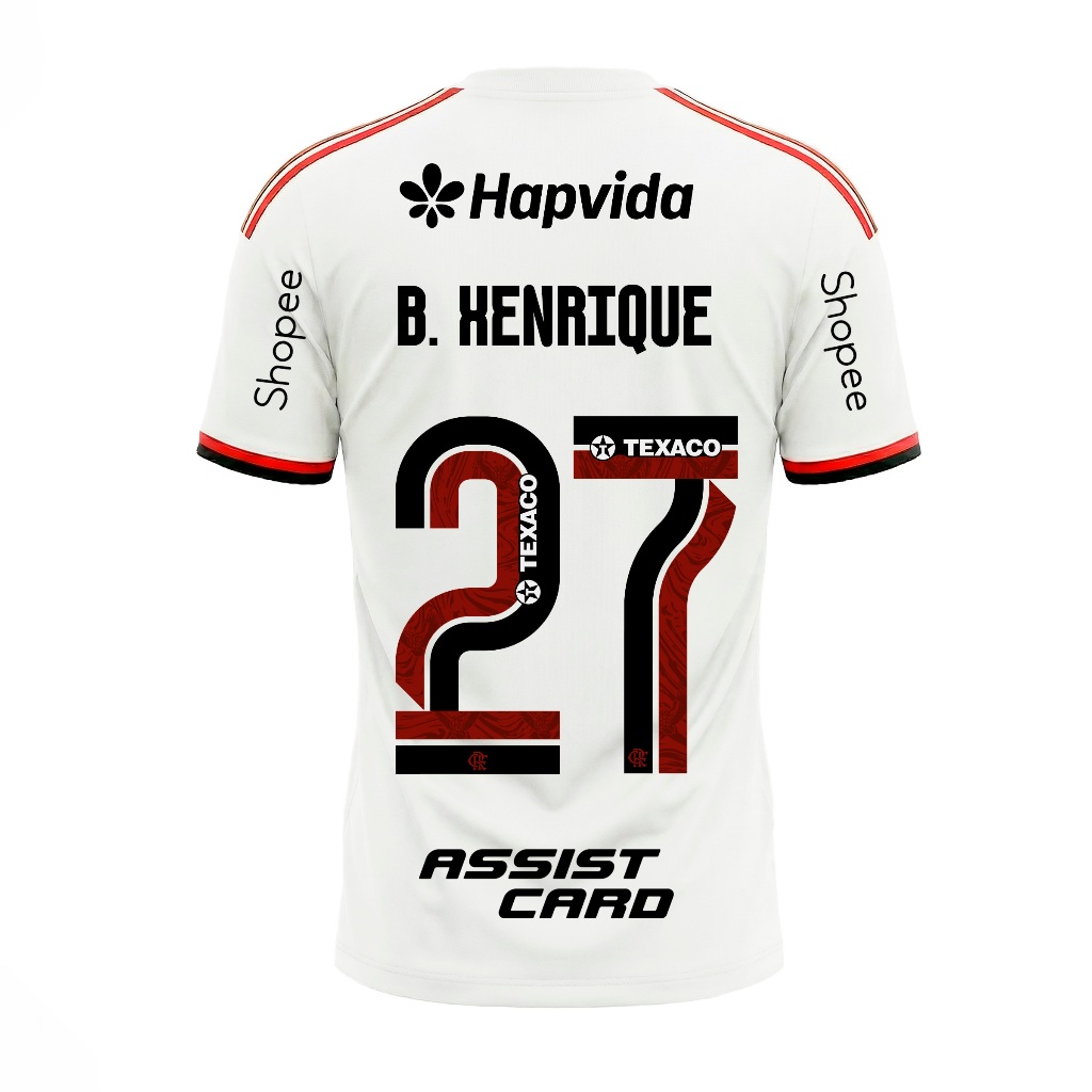 Manto Flamengo OF2 Masculina Adidas 2026 - C/ Kit Patrocínio - B. Henrique 27