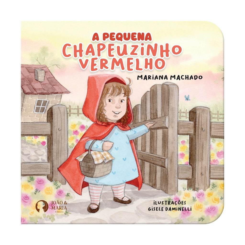 Livro Infantil Clássico A pequena Chapeuzinho Vermelho em Rimas / Capa Dura Cartonado Para Bebês / Com abas interativas