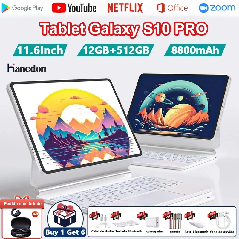 (teclado e mouse)Tablet Galaxy S10 Pro ROM12gb+512gb Resistente À Eletricidade8800mah Tablet de Entretenimento — R$ 1.079,00 em Shopee, 51% OFF