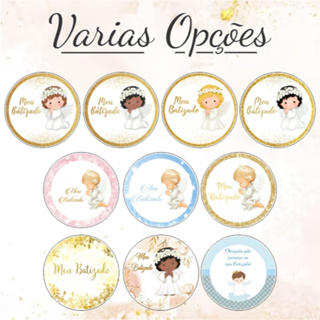 Kit Adesivos - Meu Batizado 4x4cm em Oferta na Shopee