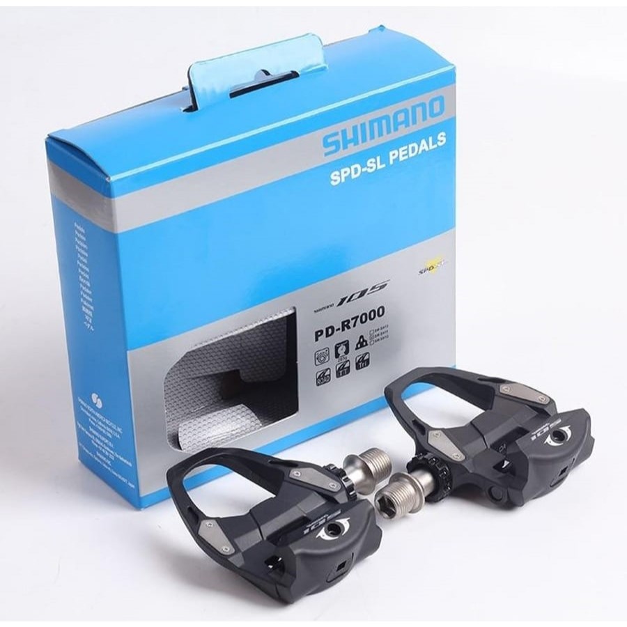 Par de Pedais Shimano 105 Pd R7000 Carbono Originais Com Tacos Pedal Bike Speed