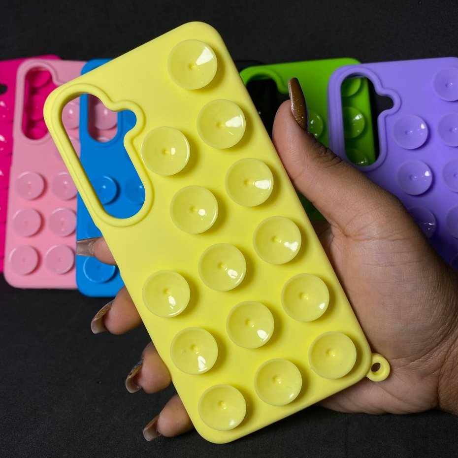 Capa A06 A15 A16 A17 / A26 A36 / A56 S25 ULTRA Capinha Case Samsung de Silicone Ventosa