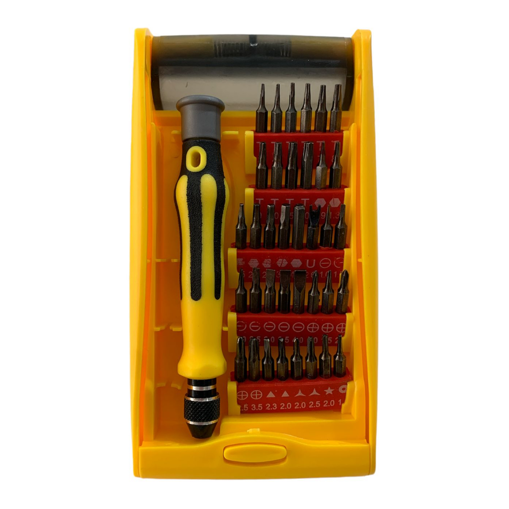 Kit Chave de Fenda Yaxun YX-6090B 37 Peças Profissional Precisão para Celular Notebook Eletrônicos