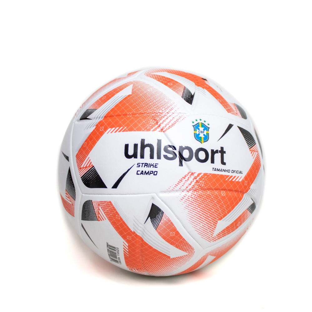 Bola UhlSport Strike Campo Vermelho Preto Tamanho 5 Futebol Treino Jogo Futebol de Campo Original