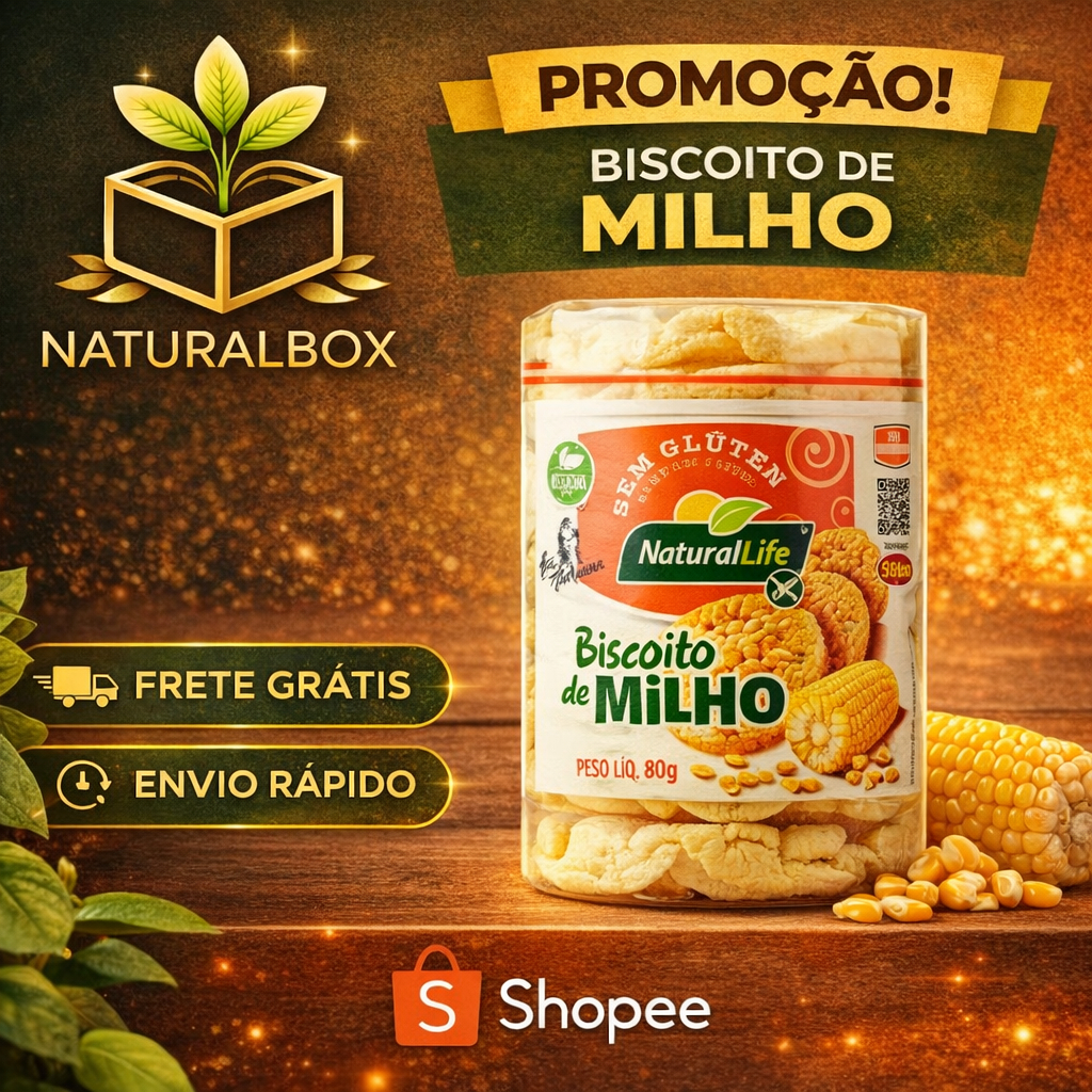 Biscoito de Milho Grande S/ Glúten Vegano Kodilar 80g