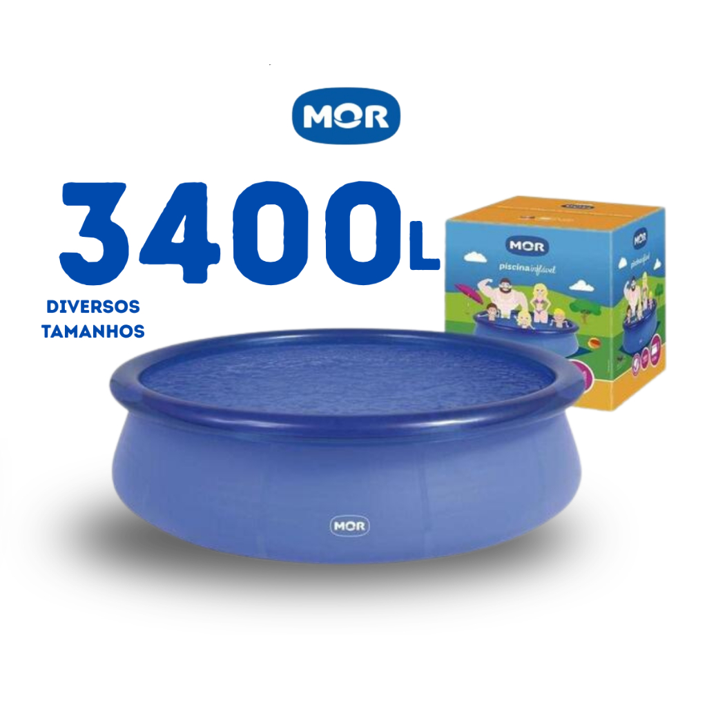 Piscina Mor 3400 Litros Com Kit Reparo Incluso