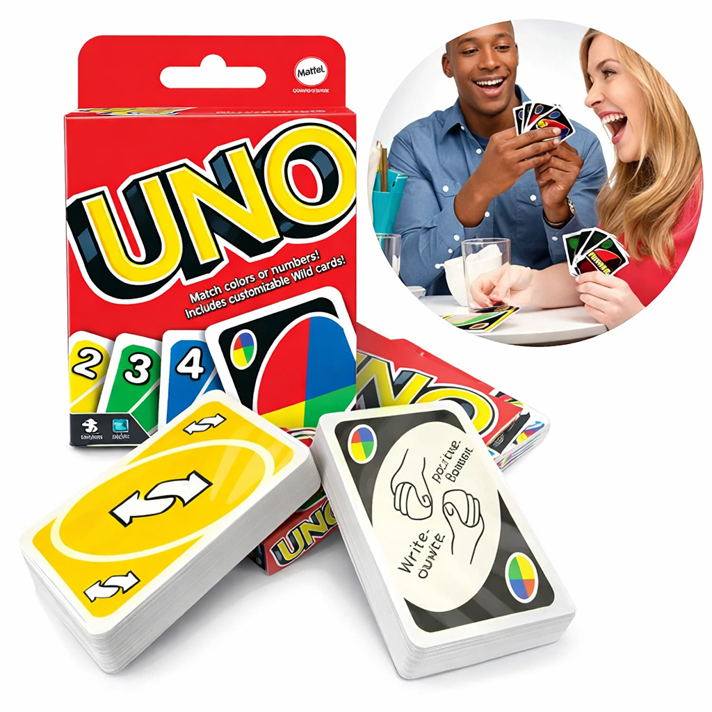 UNO Vermelho Classico - Jogo de Cartas 108 Cartas Baralho de Alta Qualidade Edição Especial