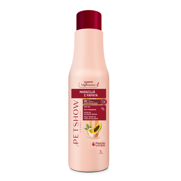 Shampoo Pet Show Maracujá E Papaya 1l Para Cães E Gatos