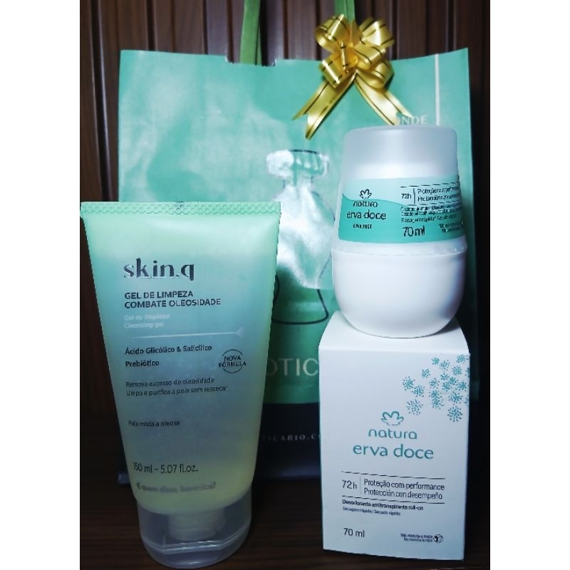 kit Combo 01 Sabonete Gel Facial 150ml Quem Disse, Berenice? 01 Desodorante Roll On Erva Doce 70ml Natura Vegano.