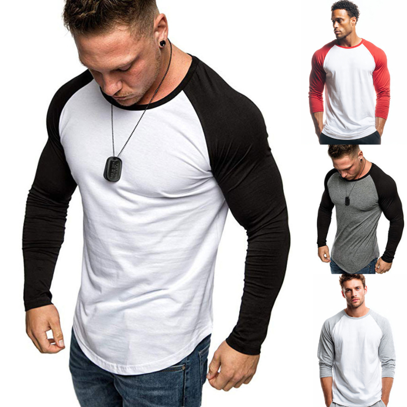 Blusa Masculina Manga Longa Raglan