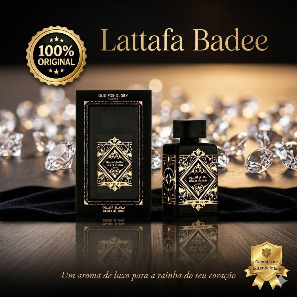 Perfume Masculino Lattafa Badee Al Oud For Glory 100ml EDP – Luxo Amadeirado Oriental Sofisticado