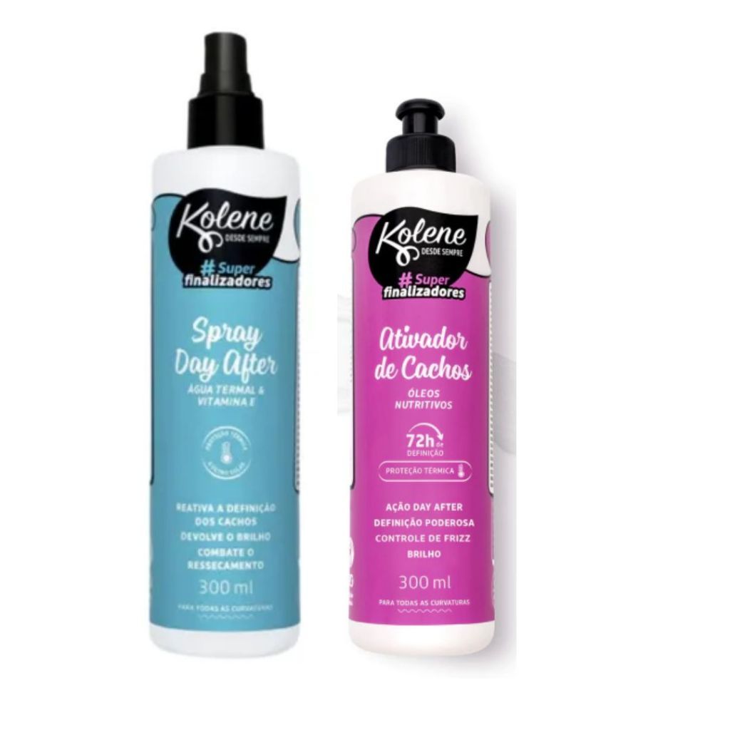 Kit Kolene Ativador de Cachos + Spray Day After 300g