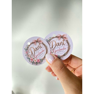 Tag Redonda Personalizada Lembrancinha Aniversario Casamento - 100 Unidades 5x5