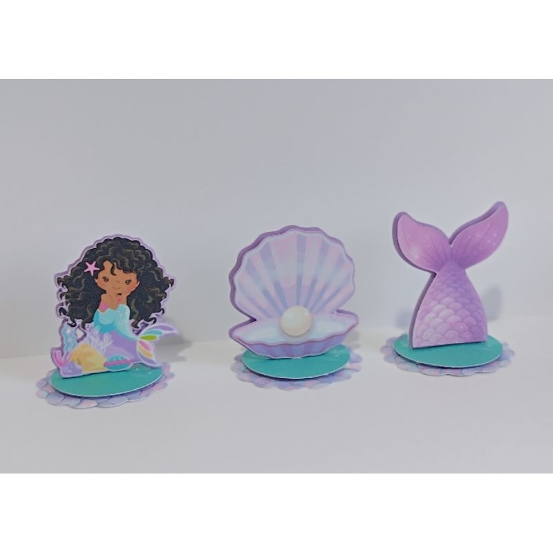 Aplique 3d Sereia  latinha- personalizados festa /lembrancinha Sereia/decoração festa infantil