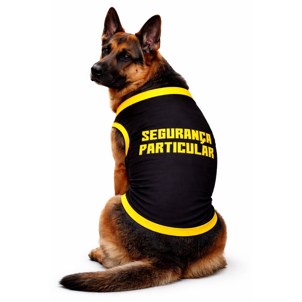roupinha de cachorro segurança particular roupa pet segurança