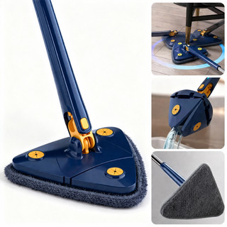 Mop Esfregão Triangulo Mop De Limpeza Ajustável Giratória 360° Torção automática Rodo de limpeza