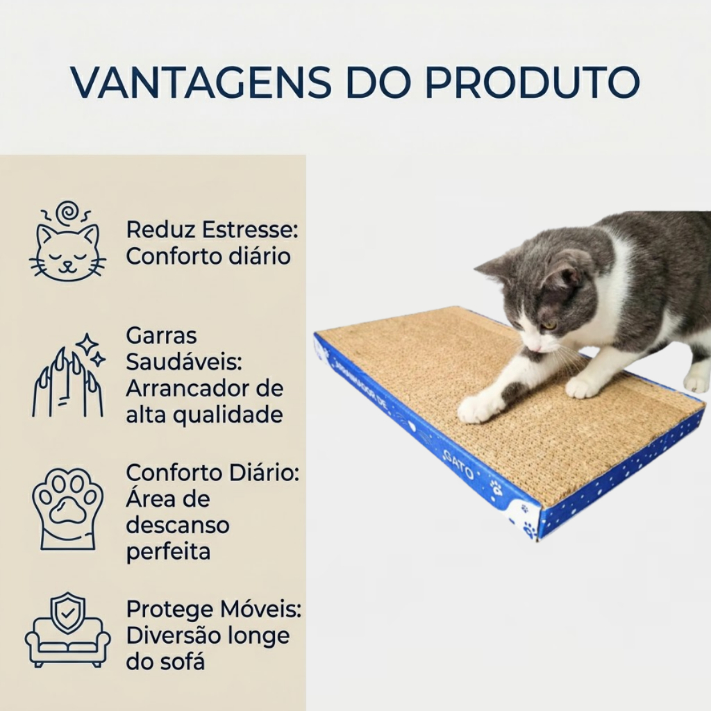Kit 1/4 Arranhador Papelão Para Gato Brinquedo Gatos Interativo Anti-Stress - OFERTA RELÂMPAGO