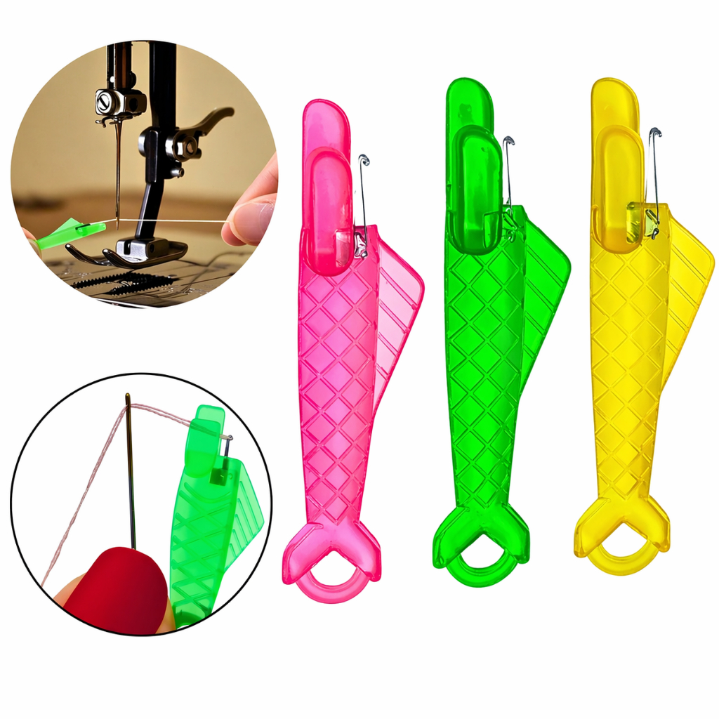 Kit 1/2/3/6/12 Passador Enfiador de Linha na Agulha