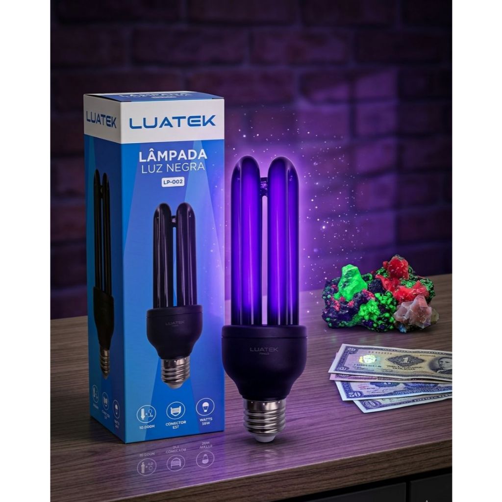 Luz Negra Lâmpada Fluorescente 36w - 220v