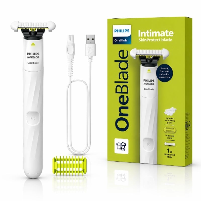 Aparador de Pelos Íntimo Philips OneBlade Intimate QP1924/10 À prova d'água