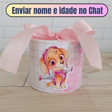 Kit Tubolata Personalizada (5X6) PATRULHA SKY- Aniversário Batizado Lembrancinha Chá de Bebê