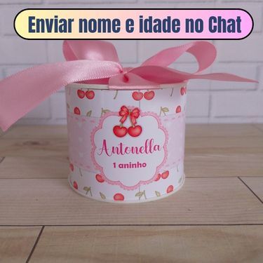 Kit Tubolata Personalizada (5X6) CEREJINHA ROSA 1 - Aniversário Lembrancinha Batizado Chá de Bb