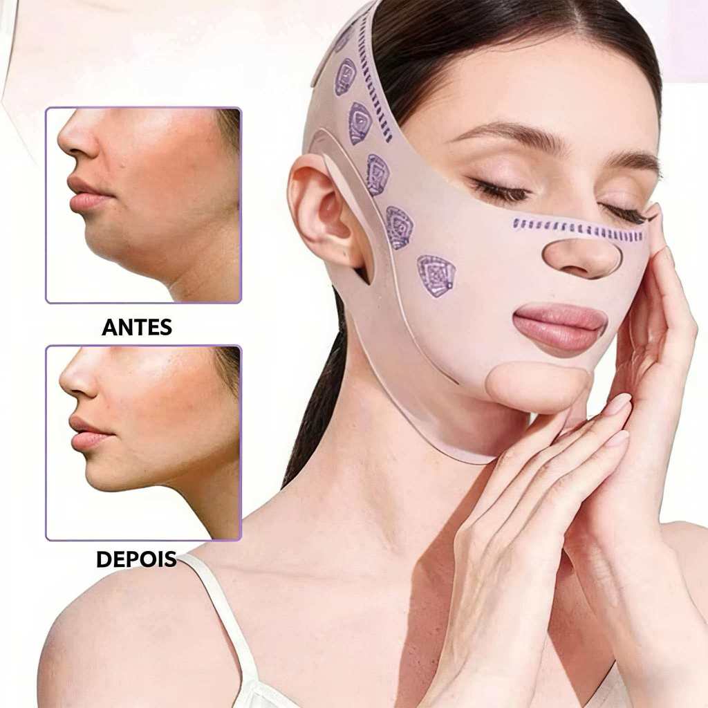 ￼Faixa Modeladora Facial Antiflacidez | Elimina Papada, Rugas, Queixo Duplo Lifting Facial
