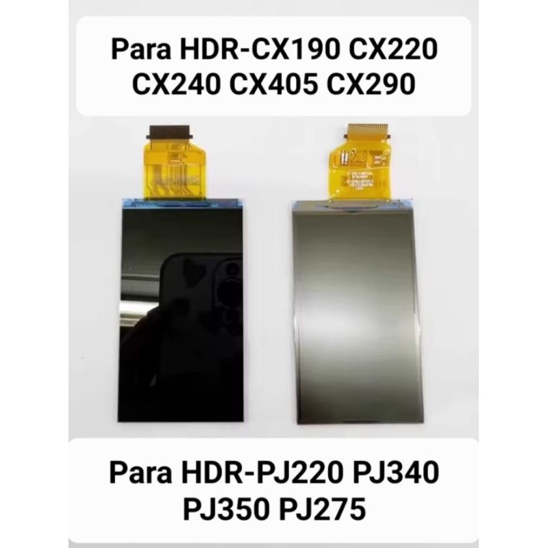 Display lcd Sony tela para hdr cx220 PJ275 PJ340 PJ350 CX405 CX330 Filmadora