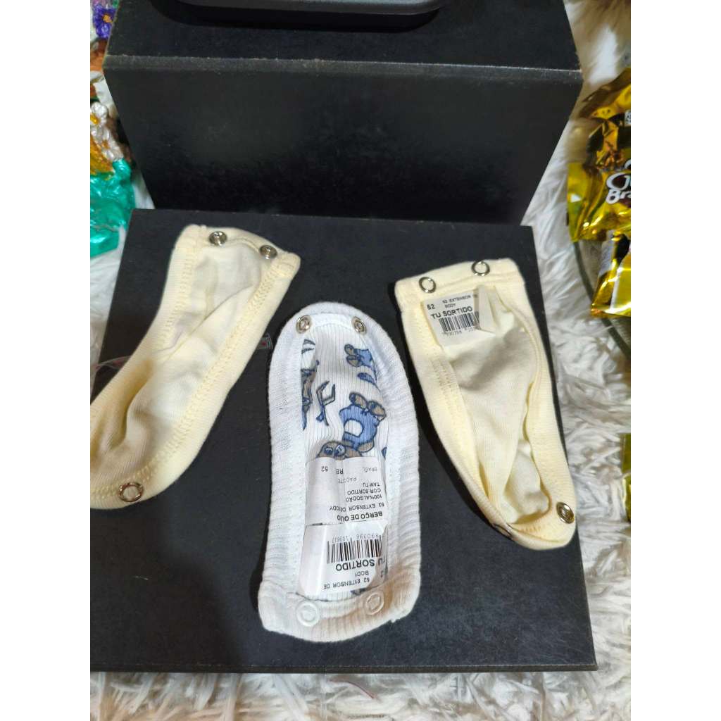 Kit (3) Extensor Alongador de Body Unissex, Botão Pressão, Tam: Único, Marca: Dmbauer