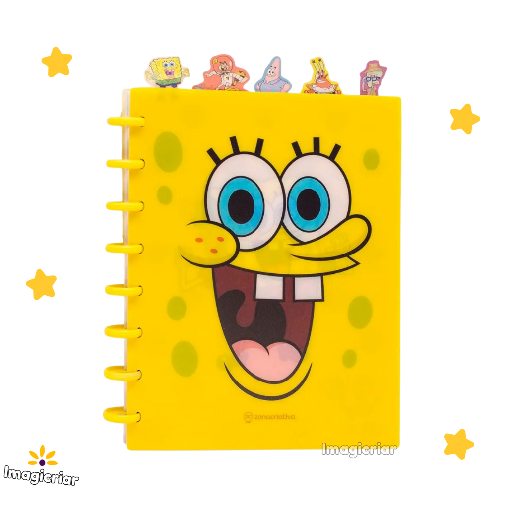 Caderno de Discos Bob Esponja 21x16cm Zona Criativa